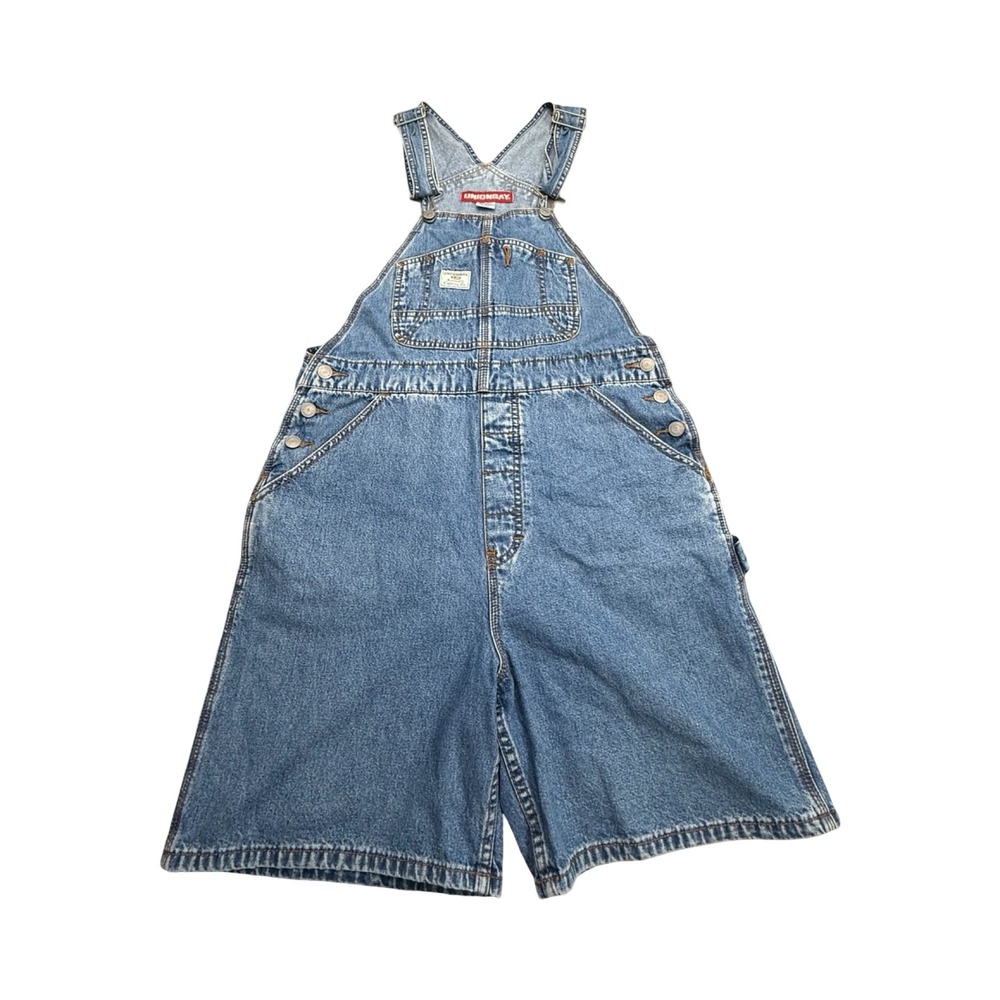 Unionbay Denim Shortalls Mens Small Blue Carpenter 90s Cotton Workwear